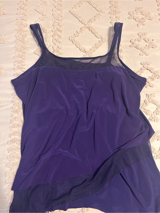 Miraclesuit Other - Miraclesuit Mirage Purple Mesh Overlay Swim top - Size 18